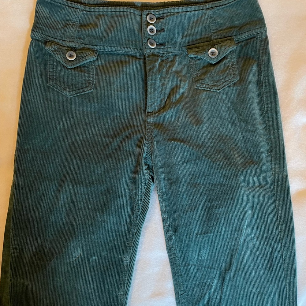 Pilcro green corduroy boot cut pant